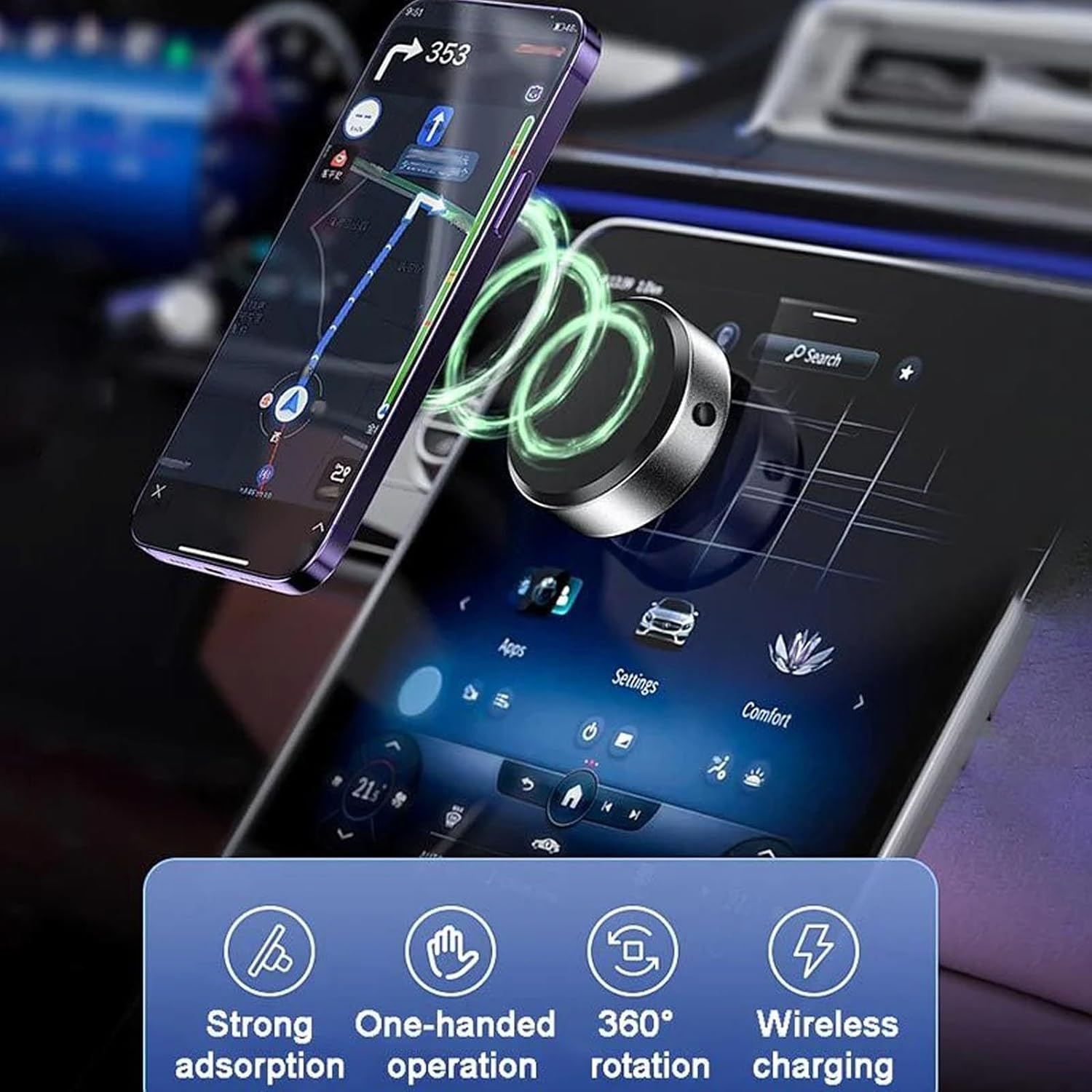 🔥SUMMER HOT SALE 49% OFF🔥Double-Sided Phone Holder: Innovative Dual Suction Cup and Magnetic Design-3