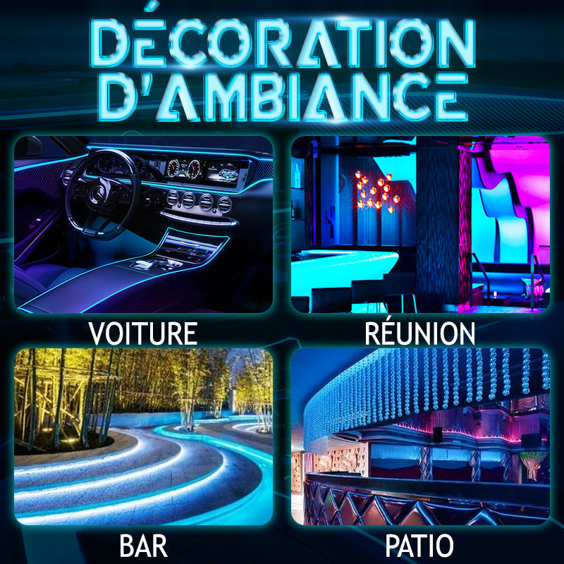 Lumière d'ambiance LED pour voiture 4 en 1-4