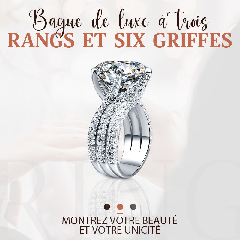Bague Moissanite Super Flash  de 3 carats