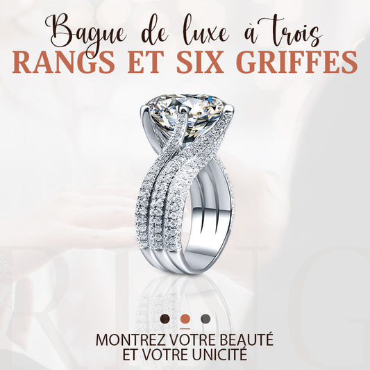 Bague Moissanite Super Flash  de 3 carats