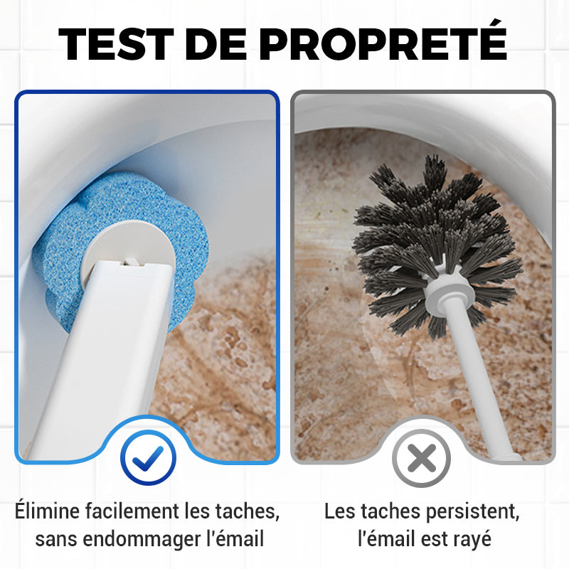 Ensemble de Brosse à Toilettes avec Têtes de Remplacement Jetables-5