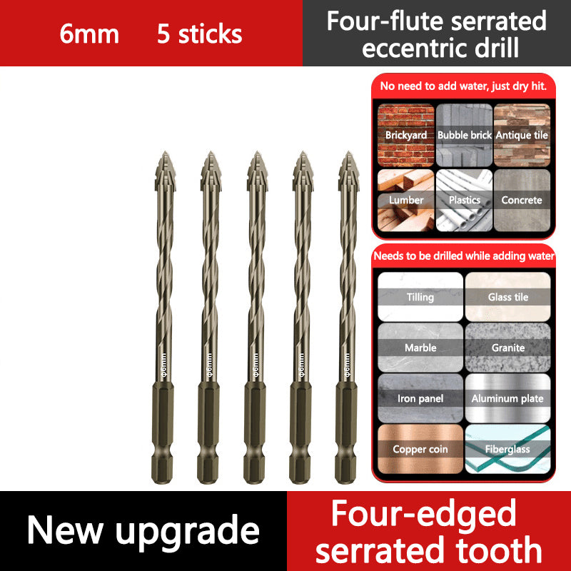 🔥Vente à chaud - 49 % de réduction🔥Kit de Forets Excentriques Dentelés à 4 Cannelures Haute Résistance-15