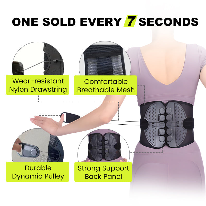 Adjustable Lumbar Support Belt Lower Back Brace-4