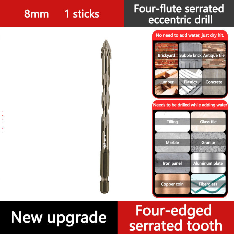 🔥Vente à chaud - 49 % de réduction🔥Kit de Forets Excentriques Dentelés à 4 Cannelures Haute Résistance-21