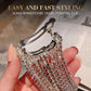 Accessoire pour cheveux avec frange et strass, pince à queue de cheval-3