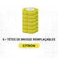 Ensemble de Brosse à Toilettes avec Têtes de Remplacement Jetables-13