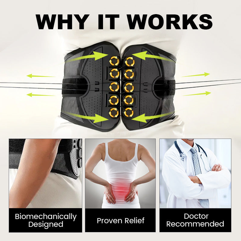 Adjustable Lumbar Support Belt Lower Back Brace-6
