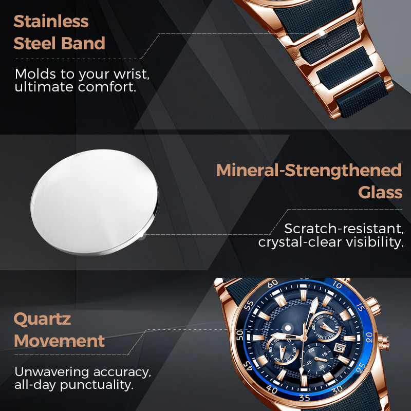 🔥Men's Waterproof Multifunctional Quartz Watch-7