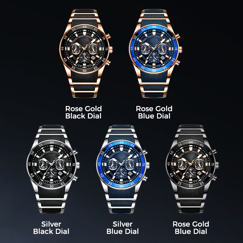 🔥Men's Waterproof Multifunctional Quartz Watch-8