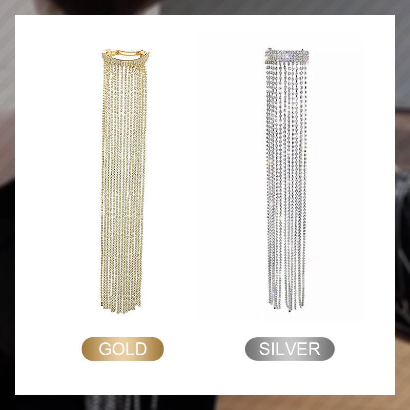 Accessoire pour cheveux avec frange et strass, pince à queue de cheval-7