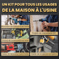 🔥Vente à chaud - 49 % de réduction🔥Kit de Forets Excentriques Dentelés à 4 Cannelures Haute Résistance-9