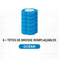 Ensemble de Brosse à Toilettes avec Têtes de Remplacement Jetables-20