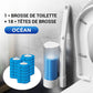 Ensemble de Brosse à Toilettes avec Têtes de Remplacement Jetables-17