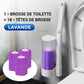 Ensemble de Brosse à Toilettes avec Têtes de Remplacement Jetables-18
