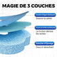 Ensemble de Brosse à Toilettes avec Têtes de Remplacement Jetables-4