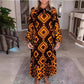 Women’s Bohemian Casual Printed Long-sleeve Dress-3