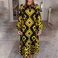 Women’s Bohemian Casual Printed Long-sleeve Dress-2
