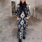 Women’s Bohemian Casual Printed Long-sleeve Dress-7