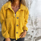 Veste Courte et Chaude avec Col à Revers pour Femmes-1