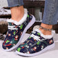 Women's Thick Warm Printed Flat Shoes-1