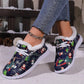 Women's Thick Warm Printed Flat Shoes-5