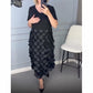 🌷Heißer Verkauf 58% Rabatt🌷Elegantes schwarzes Kleid mit V-Ausschnitt und unregelmäßiger Jacke Zweiteiliges Set-3