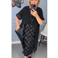 🌷Heißer Verkauf 58% Rabatt🌷Elegantes schwarzes Kleid mit V-Ausschnitt und unregelmäßiger Jacke Zweiteiliges Set-1