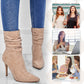 💖2025 Vente à chaud💖Bottes courtes à talons hauts et à bouts pointus pour femmes-6