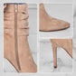 💖2025 Vente à chaud💖Bottes courtes à talons hauts et à bouts pointus pour femmes-5