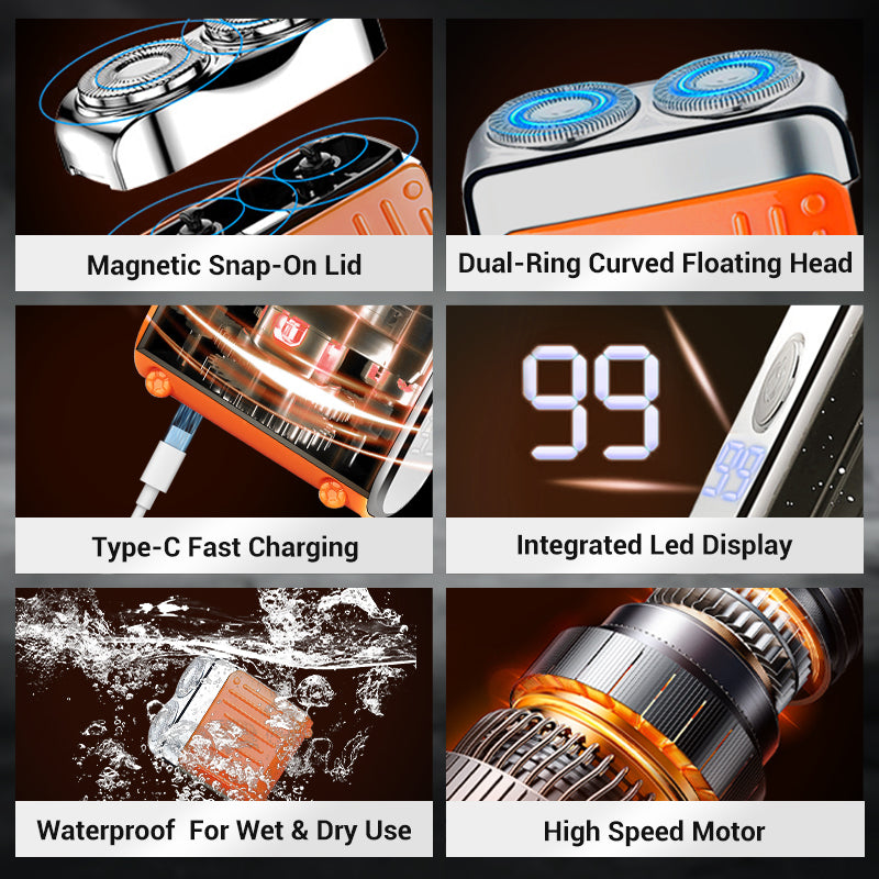Magnetic Rechargeable Electric Razor-7