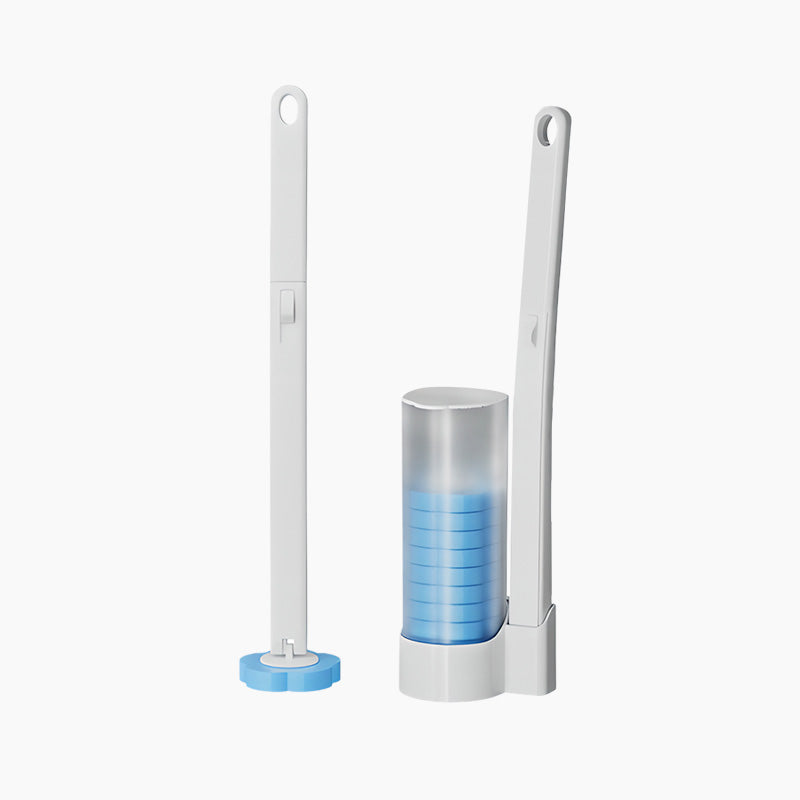 Ensemble de Brosse à Toilettes avec Têtes de Remplacement Jetables-1