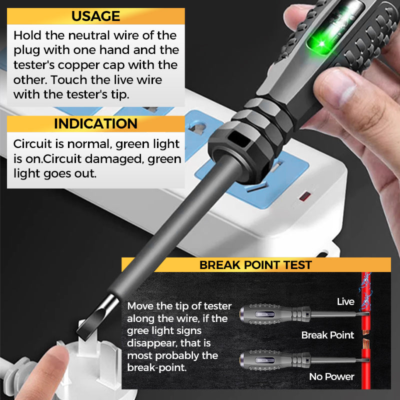 2-in-1  High Torque Strong Magnetic Screwdriver Electricity Detector-4